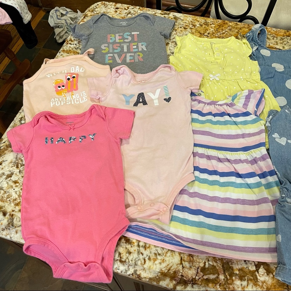 Bundle of 12-month Carter’s and Old Navy clothes